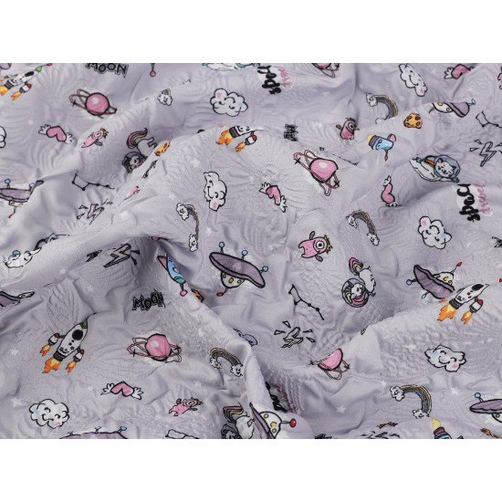 Reinforced crumpled polyester fabric, creased 3d effect, universe - Lightgrey (1 Meter) Reinforced crumpled polyester fabric, creased 3d effect, universe - Lightgrey (1 Meter)