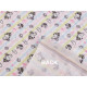 Reinforced crumpled polyester fabric, creased 3d effect, unicorn - Pale pink (1 Meter) Reinforced crumpled polyester fabric, creased 3d effect, unicorn - Pale pink (1 Meter)