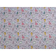 Reinforced crumpled polyester fabric, creased 3d effect, dinosaur - Lightgrey (1 Meter)