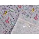 Reinforced crumpled polyester fabric, creased 3d effect, dinosaur - Lightgrey (1 Meter)
