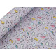 Reinforced crumpled polyester fabric, creased 3d effect, dinosaur - Lightgrey (1 Meter)