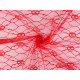 Tulle fabric, skull - Orange (1 Meter)