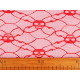 Tulle fabric, skull - Orange (1 Meter)