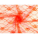 Tulle fabric, skull - Orange (1 Meter)