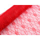 Tulle fabric, skull - Orange (1 Meter)