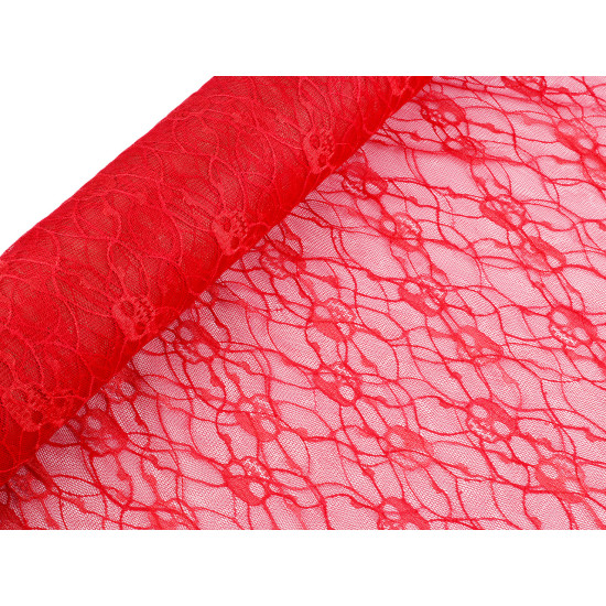 Tulle fabric, skull - Orange (1 Meter)