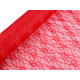 Tulle fabric, skull - Orange (1 Meter)