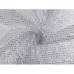Decorative tulle with glitter - Silver (1 Meter)