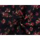 Cotton fabric / canvas with a looser weave, flowers - Blue dark (1 Meter) Cotton fabric / canvas with a looser weave, flowers - Blue dark (1 Meter)