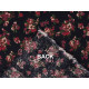 Cotton fabric / canvas with a looser weave, flowers - Blue dark (1 Meter) Cotton fabric / canvas with a looser weave, flowers - Blue dark (1 Meter)