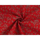 Cotton fabric / canvas with a looser weave, flowers - Red (10 Meters) Cotton fabric / canvas with a looser weave, flowers - Red (10 Meters)