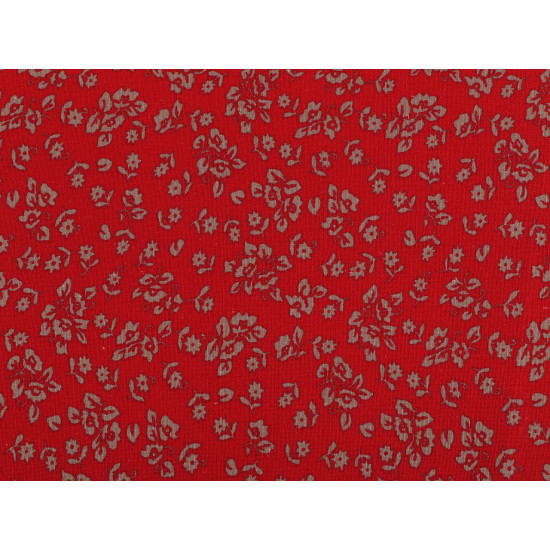 Cotton fabric / canvas with a looser weave, flowers - Red (10 Meters) Cotton fabric / canvas with a looser weave, flowers - Red (10 Meters)
