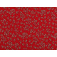 Cotton fabric / canvas with a looser weave, flowers - Red (10 Meters) Cotton fabric / canvas with a looser weave, flowers - Red (10 Meters)