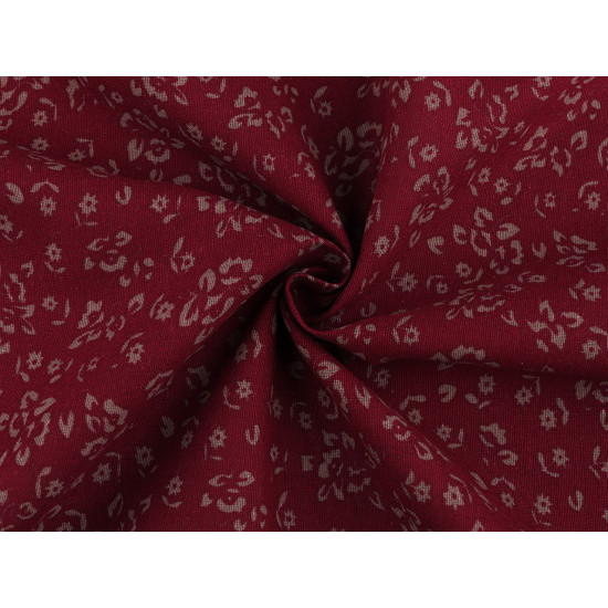 Cotton fabric / canvas with a looser weave, flowers - Red (10 Meters) Cotton fabric / canvas with a looser weave, flowers - Red (10 Meters)