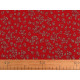 Cotton fabric / canvas with a looser weave, flowers - Red (10 Meters) Cotton fabric / canvas with a looser weave, flowers - Red (10 Meters)