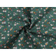 Cotton fabric / canvas with a thinner weave, small flowers - Green (10 Meters) Cotton fabric / canvas with a thinner weave, small flowers - Green (10 Meters)