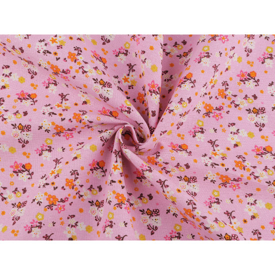 Cotton fabric / canvas with a thinner weave, small flowers - Green (10 Meters) Cotton fabric / canvas with a thinner weave, small flowers - Green (10 Meters)
