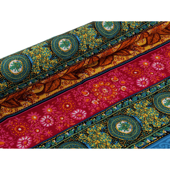 Cotton fabric / canvas with a thinner weave, oriental - Blue (1 Meter) Cotton fabric / canvas with a thinner weave, oriental - Blue (1 Meter)