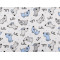 Cotton cloth / muslin fabric, dogs - White (1 Meter)