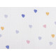 Cotton diaper cloth / muslin, heart - White (1 Meter)