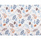 Cotton cloth / muslin fabric, plants - White (1 Meter)