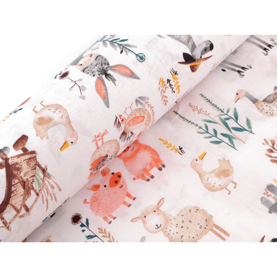Tissu/toile en coton, animaux de compagnie - Blanc (1 Mètre) Tissu/toile en coton, animaux de compagnie - Blanc (1 Mètre)