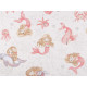 Cotton cloth/muslin fabric, mermaid - White (1 Meter)