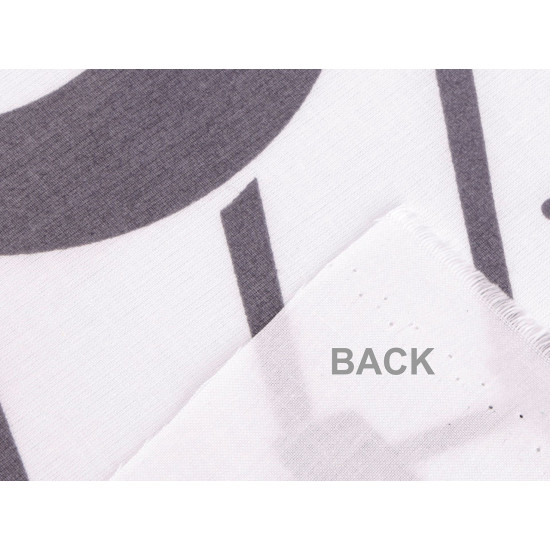 Cotton fabric/canvas, music notes - White (1 Meter)