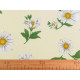 Cotton fabric / canvas, daisy - Creamy light (10 Meters)