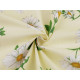 Cotton fabric / canvas, daisy - Creamy light (10 Meters)