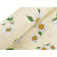 Cotton fabric / canvas, daisy - Creamy light (10 Meters)