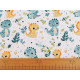 Cotton fabric / canvas, dinosaur - Turquoise (10 Meters)