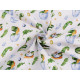Cotton cloth / muslin, dinosaur - White (1 Meter)