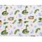 Cotton cloth / muslin, dinosaur - White (1 Meter)