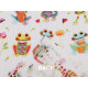 Cotton cloth / muslin, frogs - White (1 Meter)