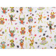 Cotton cloth / muslin, frogs - White (1 Meter)