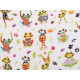 Cotton cloth / muslin, frogs - White (1 Meter)