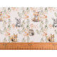 Cotton fabric  /canvas, animals - White (1 Meter)
