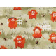 Cotton fabric / canvas, bulls - Lightbeige (1 Meter)
