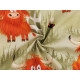 Cotton fabric / canvas, bulls - Lightbeige (1 Meter)