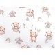 Cotton fabric / canvas teddy bear - White (1 Meter)