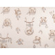 Cotton fabric / canvas teddy bear - White (1 Meter)