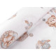 Cotton fabric / canvas teddy bear - White (1 Meter)