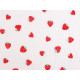 Musselin/double gauze erdbeeren - Weiß (1 Meter) Musselin/double gauze erdbeeren - Weiß (1 Meter)