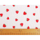 Musselin/double gauze erdbeeren - Weiß (1 Meter) Musselin/double gauze erdbeeren - Weiß (1 Meter)