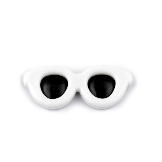Mini glasses for gluing / decorating characters 30x12 mm - White (100 Pieces) Mini glasses for gluing / decorating characters 30x12 mm - White (100 Pieces)