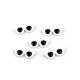 Mini glasses for gluing / decorating characters 30x12 mm - White (100 Pieces) Mini glasses for gluing / decorating characters 30x12 mm - White (100 Pieces)