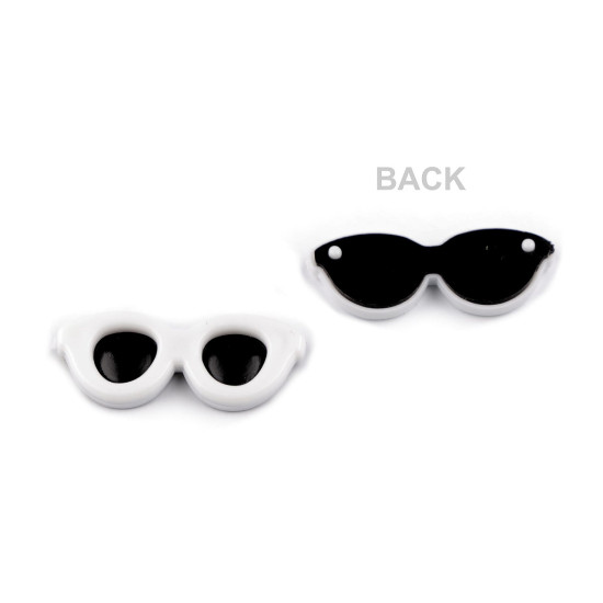 Mini glasses for gluing / decorating characters 30x12 mm - White (100 Pieces) Mini glasses for gluing / decorating characters 30x12 mm - White (100 Pieces)