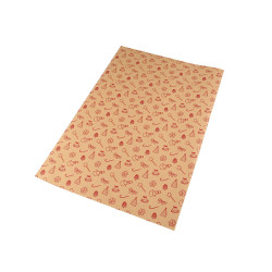 Papier do pakowania 49x69 cm motyw świąteczny - Naturalny brąz (20 Sztuki)