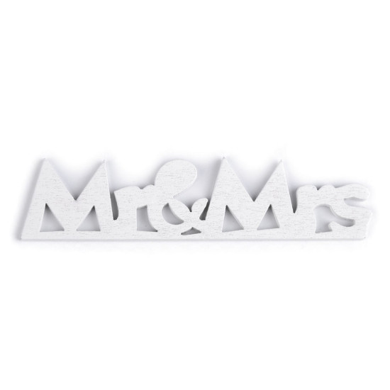 Napis drewniany mr&mrs - White (12 Sztuki) Napis drewniany mr&mrs - White (12 Sztuki)